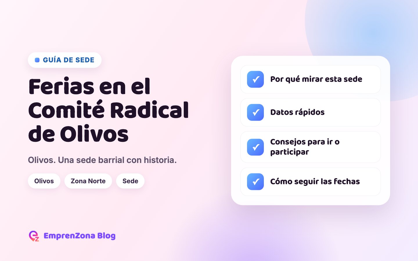 Portada de la guía: Ferias en el Comité Radical de Olivos